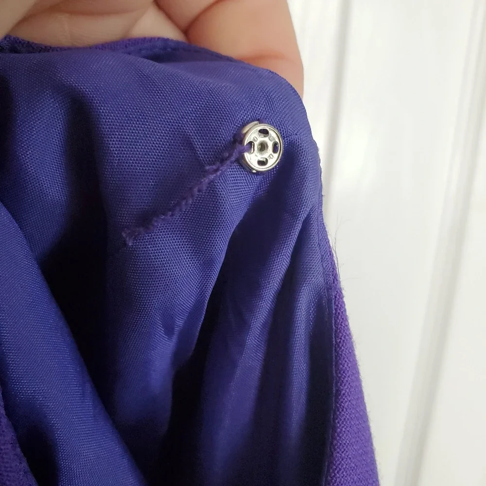 J.Crew Suiting Purple Wool Asymmetrical Sheath Dress‎ 15514 Size 4